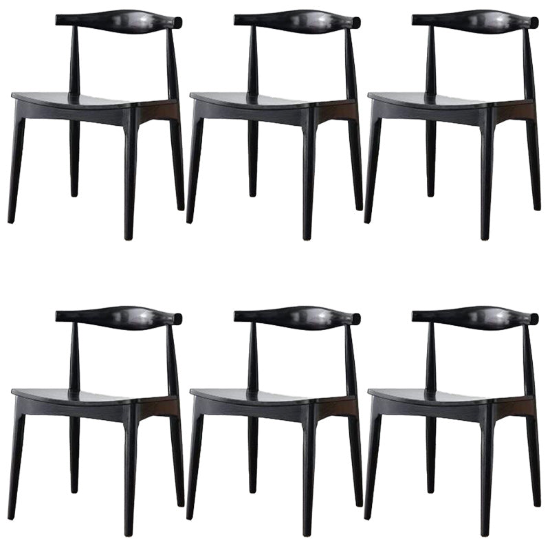 Solid Wood Open Back Side Chair Industrial Dining Side Chair