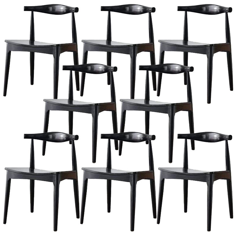 Solid Wood Open Back Side Chair Industrial Dining Side Chair
