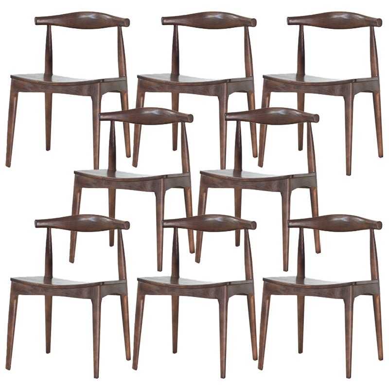 Solid Wood Open Back Side Chair Industrial Dining Side Chair