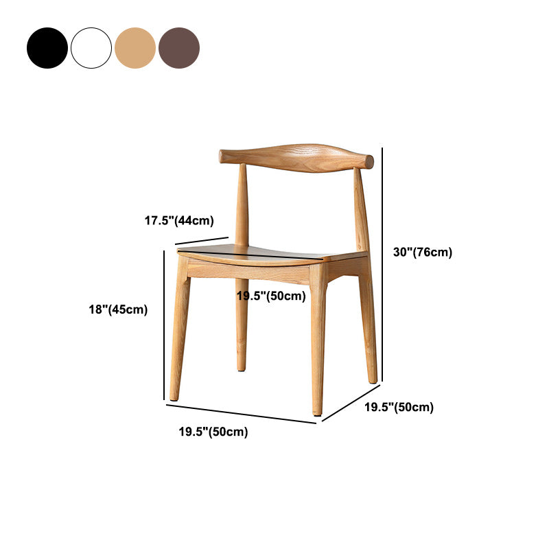 Solid Wood Open Back Side Chair Industrial Dining Side Chair