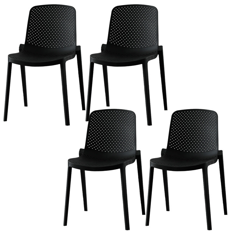 Modern Plastic Chair Parsons Chair in Matte Finish for Kitchen