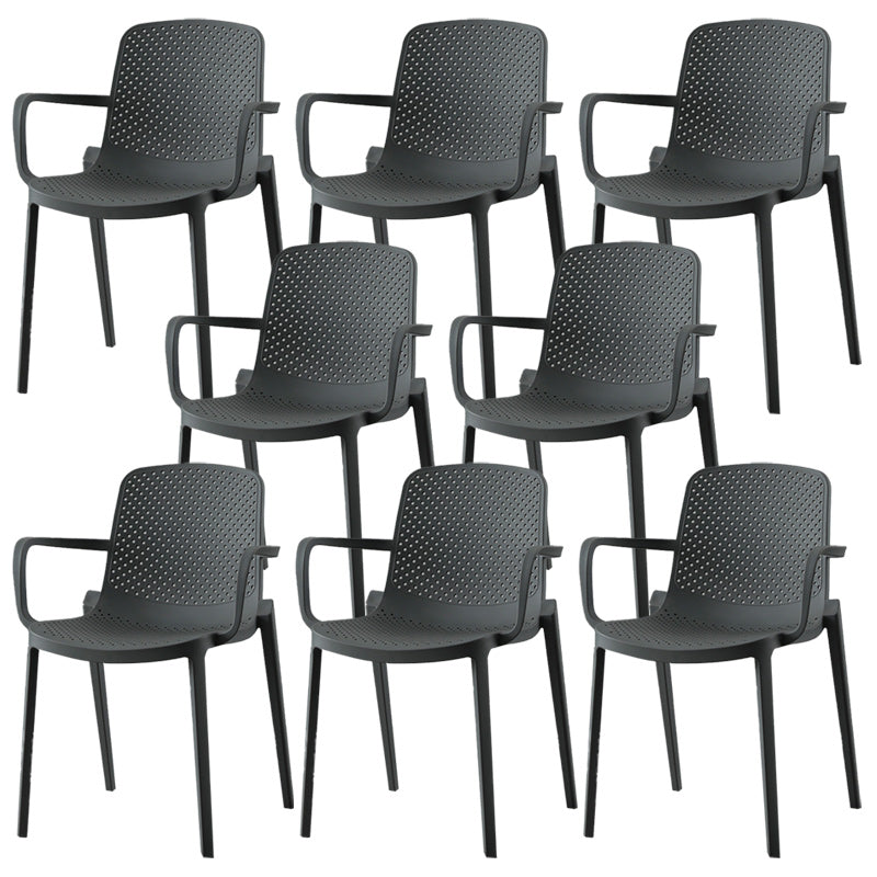 Modern Plastic Chair Parsons Chair in Matte Finish for Kitchen