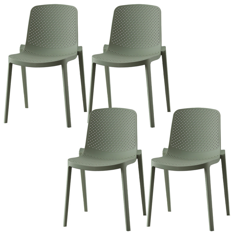 Modern Plastic Chair Parsons Chair in Matte Finish for Kitchen