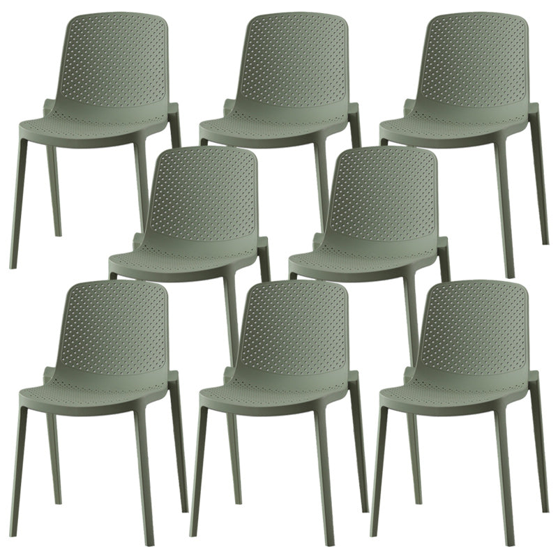 Modern Plastic Chair Parsons Chair in Matte Finish for Kitchen