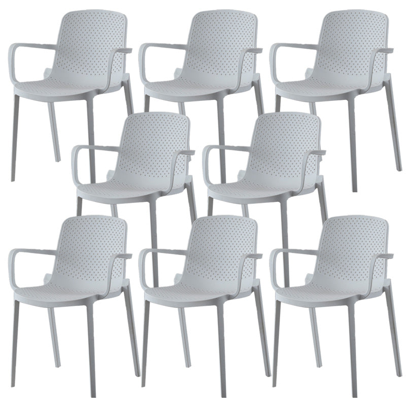 Modern Plastic Chair Parsons Chair in Matte Finish for Kitchen