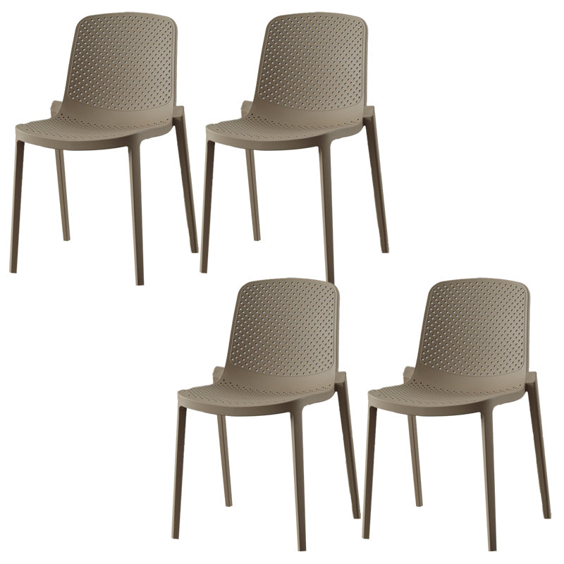 Modern Plastic Chair Parsons Chair in Matte Finish for Kitchen