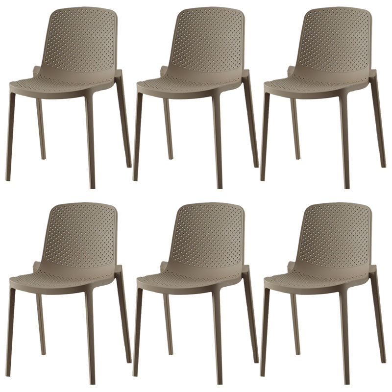 Modern Plastic Chair Parsons Chair in Matte Finish for Kitchen