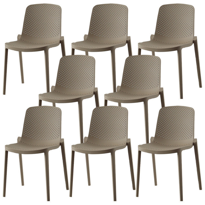 Modern Plastic Chair Parsons Chair in Matte Finish for Kitchen