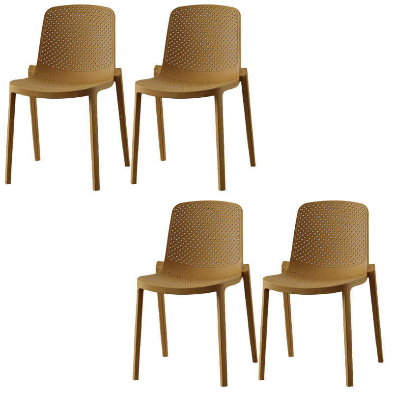 Modern Plastic Chair Parsons Chair in Matte Finish for Kitchen