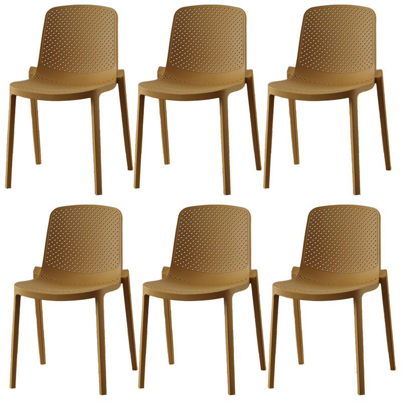 Modern Plastic Chair Parsons Chair in Matte Finish for Kitchen