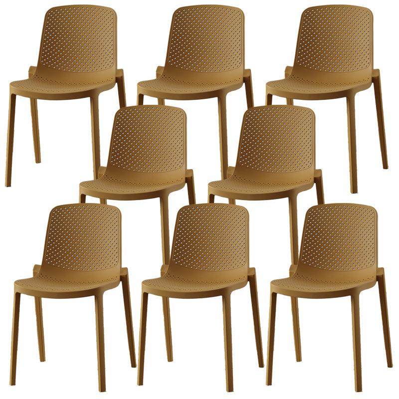 Modern Plastic Chair Parsons Chair in Matte Finish for Kitchen