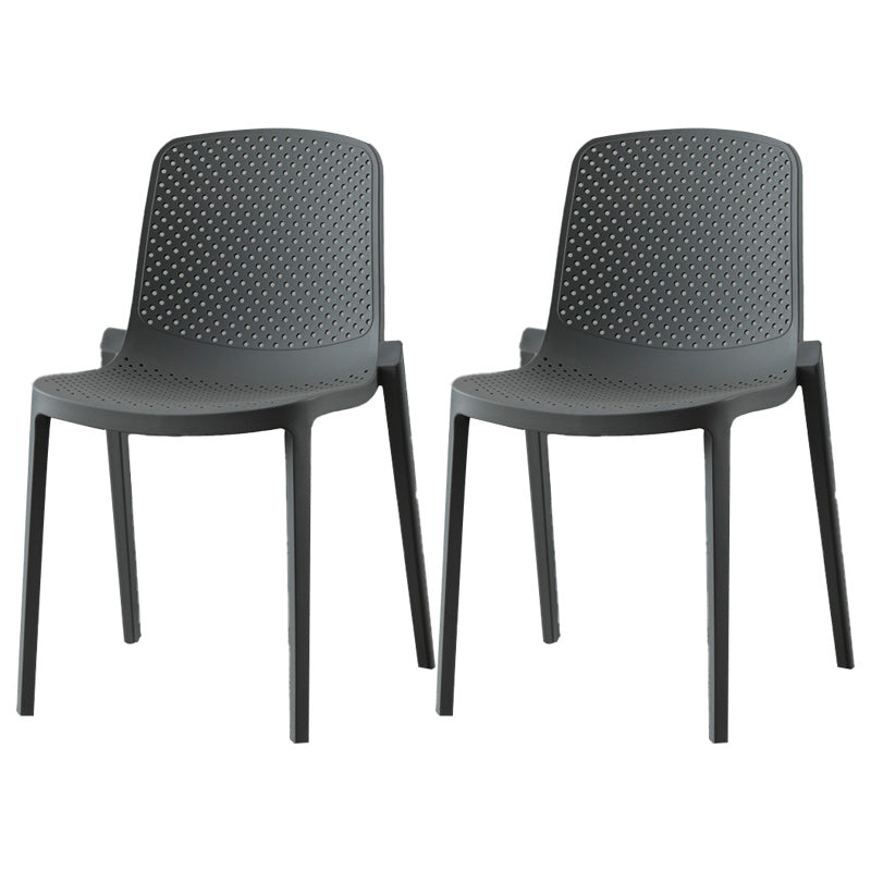 Modern Plastic Chair Parsons Chair in Matte Finish for Kitchen