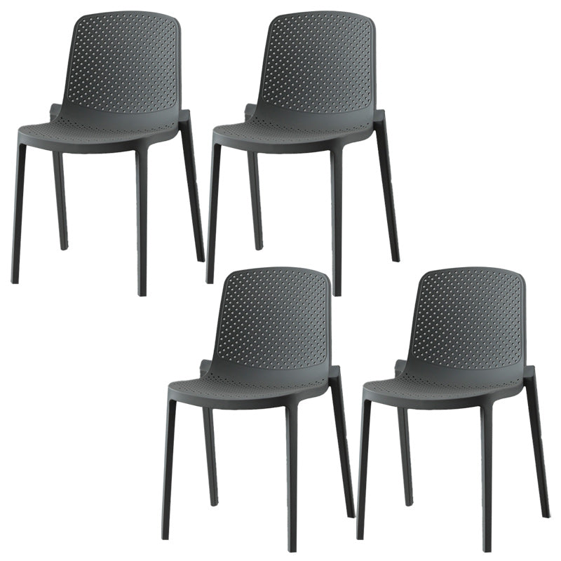 Modern Plastic Chair Parsons Chair in Matte Finish for Kitchen