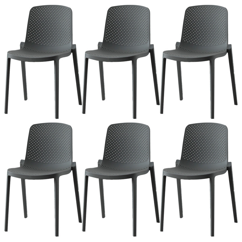 Modern Plastic Chair Parsons Chair in Matte Finish for Kitchen