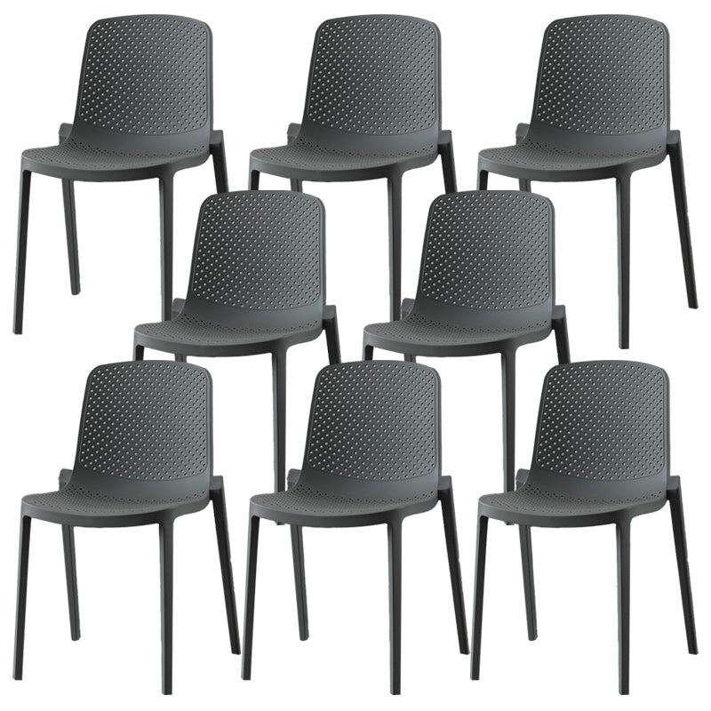 Modern Plastic Chair Parsons Chair in Matte Finish for Kitchen
