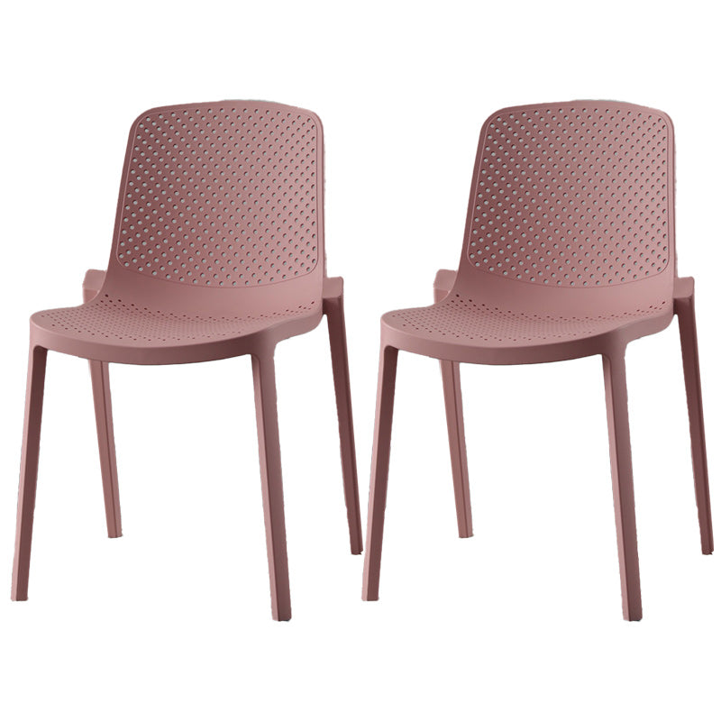 Modern Plastic Chair Parsons Chair in Matte Finish for Kitchen