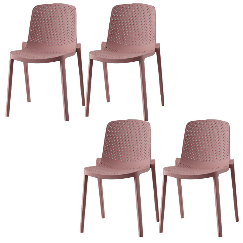 Modern Plastic Chair Parsons Chair in Matte Finish for Kitchen