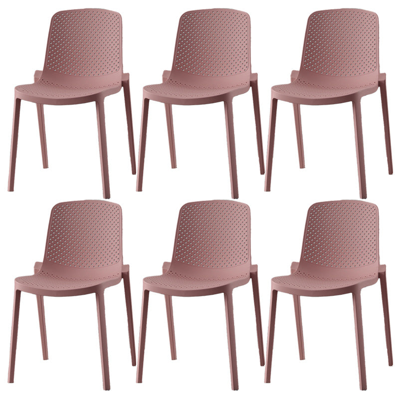 Modern Plastic Chair Parsons Chair in Matte Finish for Kitchen