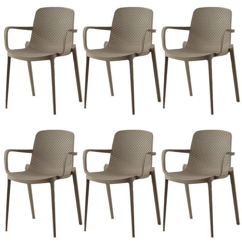 Modern Plastic Chair Parsons Chair in Matte Finish for Kitchen