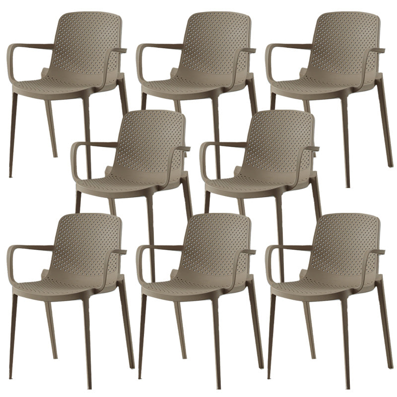 Modern Plastic Chair Parsons Chair in Matte Finish for Kitchen