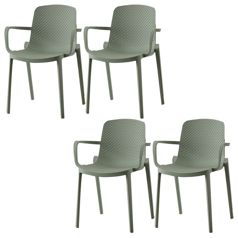 Modern Plastic Chair Parsons Chair in Matte Finish for Kitchen