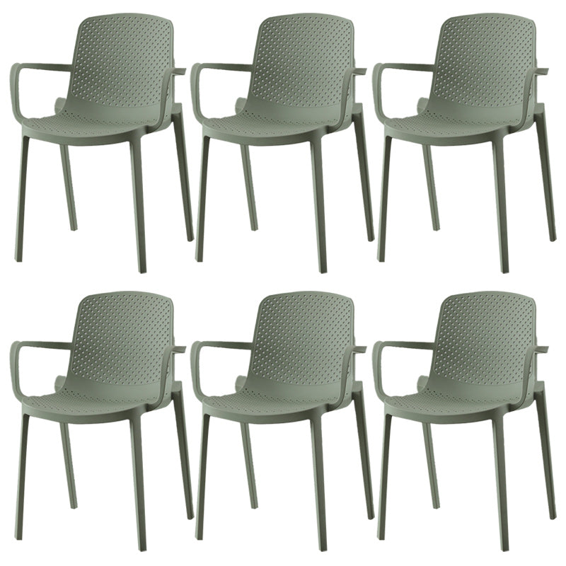 Modern Plastic Chair Parsons Chair in Matte Finish for Kitchen