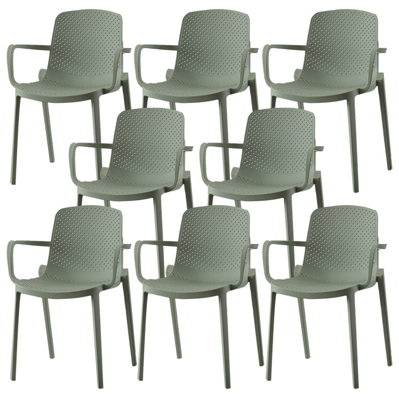 Modern Plastic Chair Parsons Chair in Matte Finish for Kitchen