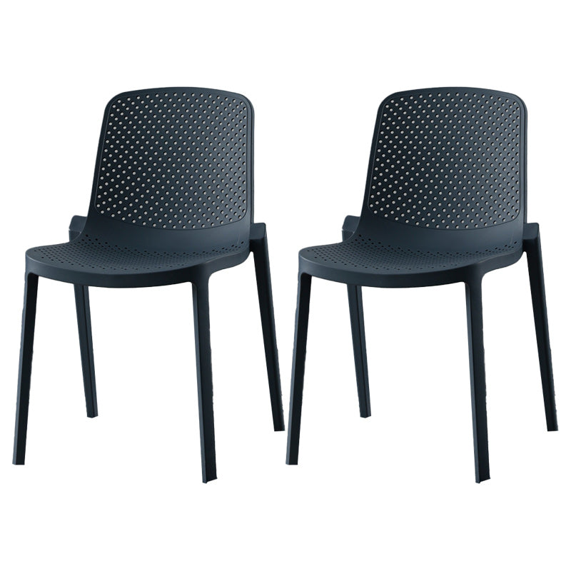 Modern Plastic Chair Parsons Chair in Matte Finish for Kitchen
