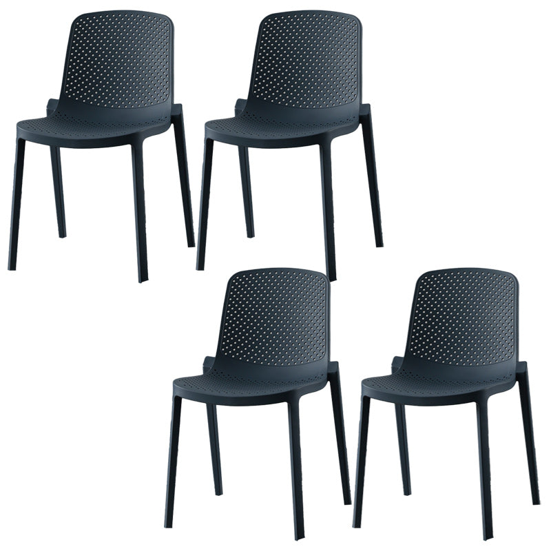 Modern Plastic Chair Parsons Chair in Matte Finish for Kitchen