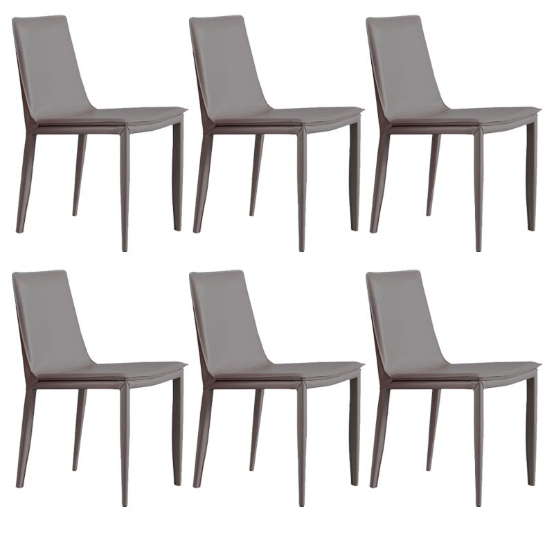 Leather Side Dining Chair Parsons Indoor Chair for Dining Room