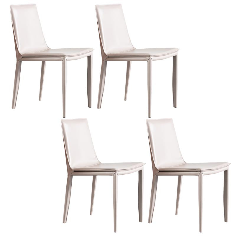 Leather Side Dining Chair Parsons Indoor Chair for Dining Room