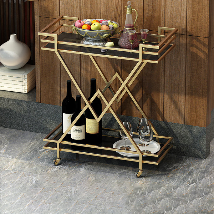 Rolling Contemporary Style Prep Table Metal Prep Table for Kitchen