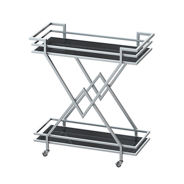 Rolling Contemporary Style Prep Table Metal Prep Table for Kitchen