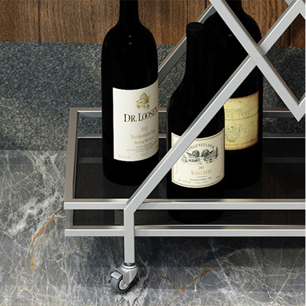 Rolling Contemporary Style Prep Table Metal Prep Table for Kitchen