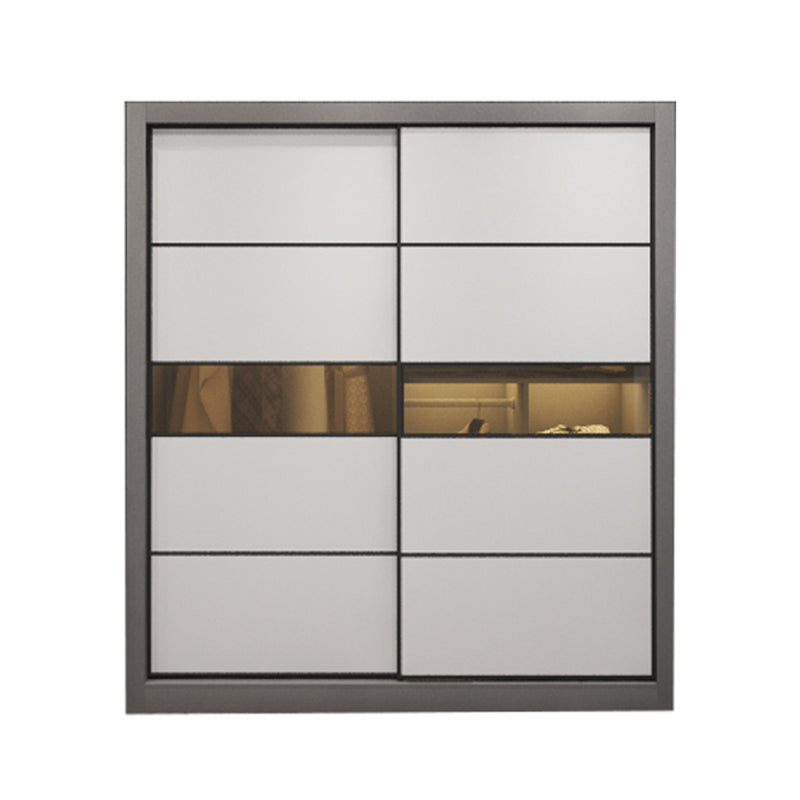 Contemporary Style Wooden Wardrobe White Colour Soft Close Door Wardrobe Closet