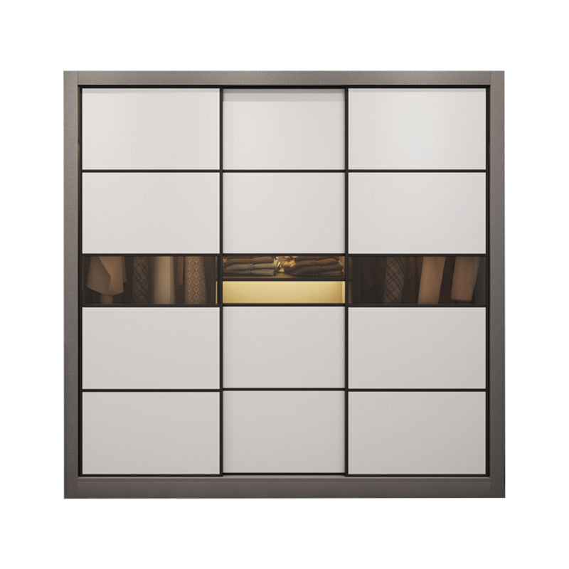 Contemporary Style Wooden Wardrobe White Colour Soft Close Door Wardrobe Closet