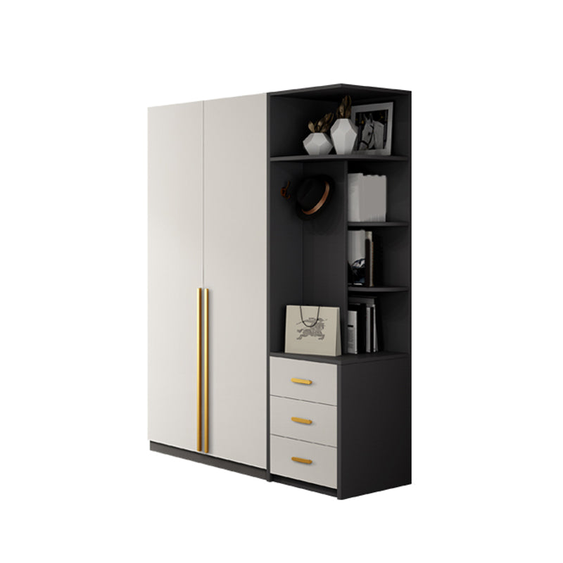 Contemporary Style Wardrobe Armoire Engineered Wood Wardrobe Cabinet for Bedroom