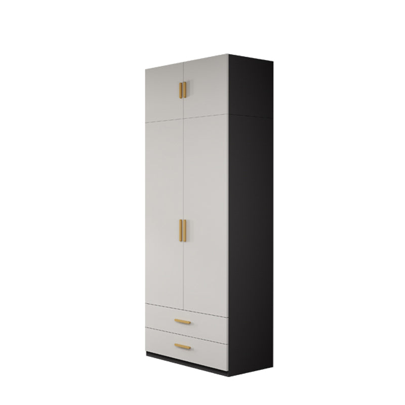 Contemporary Style Wardrobe Armoire Engineered Wood Wardrobe Cabinet for Bedroom