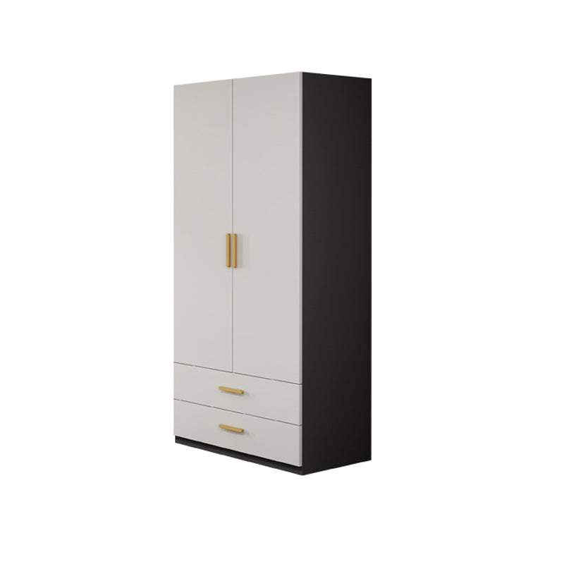Contemporary Style Wardrobe Armoire Engineered Wood Wardrobe Cabinet for Bedroom