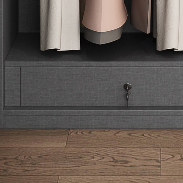 Contemporary Style Wardrobe Armoire Engineered Wood Wardrobe Cabinet for Bedroom