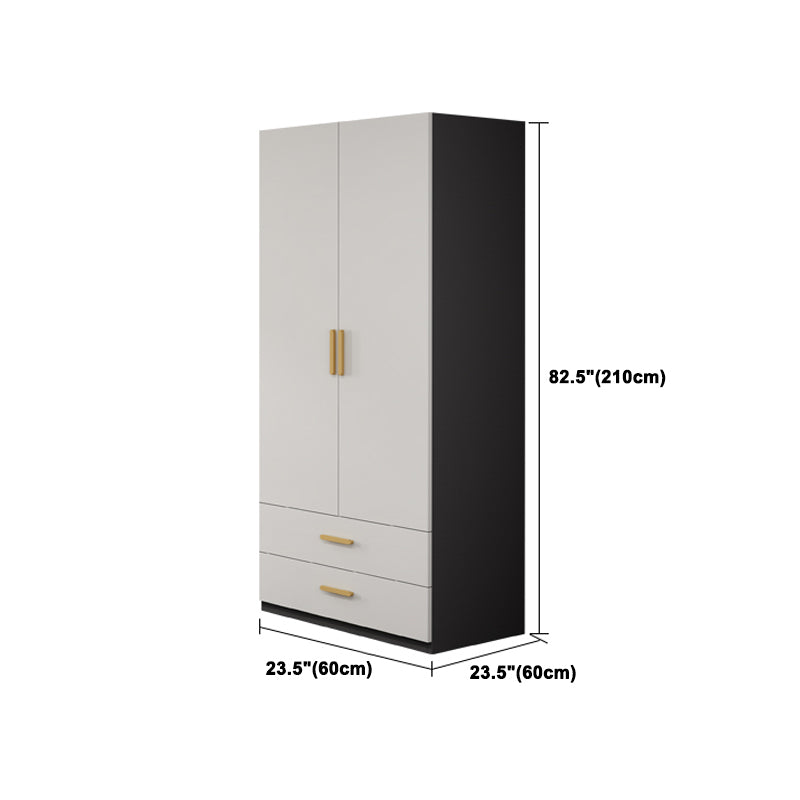 Contemporary Style Wardrobe Armoire Engineered Wood Wardrobe Cabinet for Bedroom
