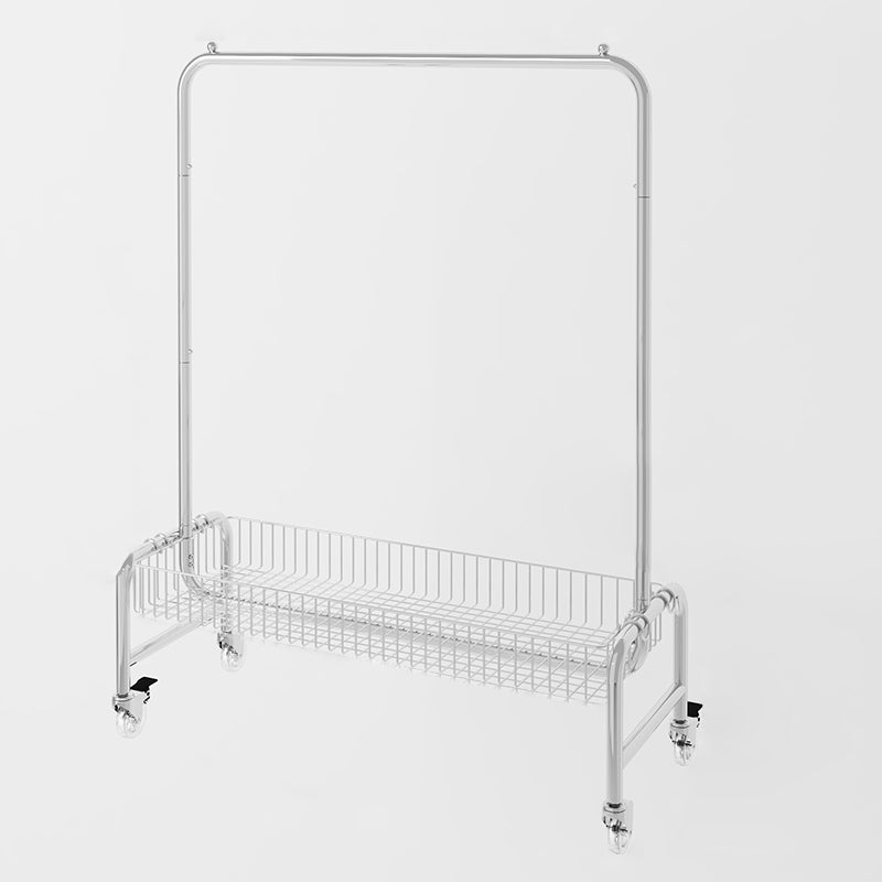 Contemporary Style Wardrobe Metal Open Wardrobe with Wheels for Home