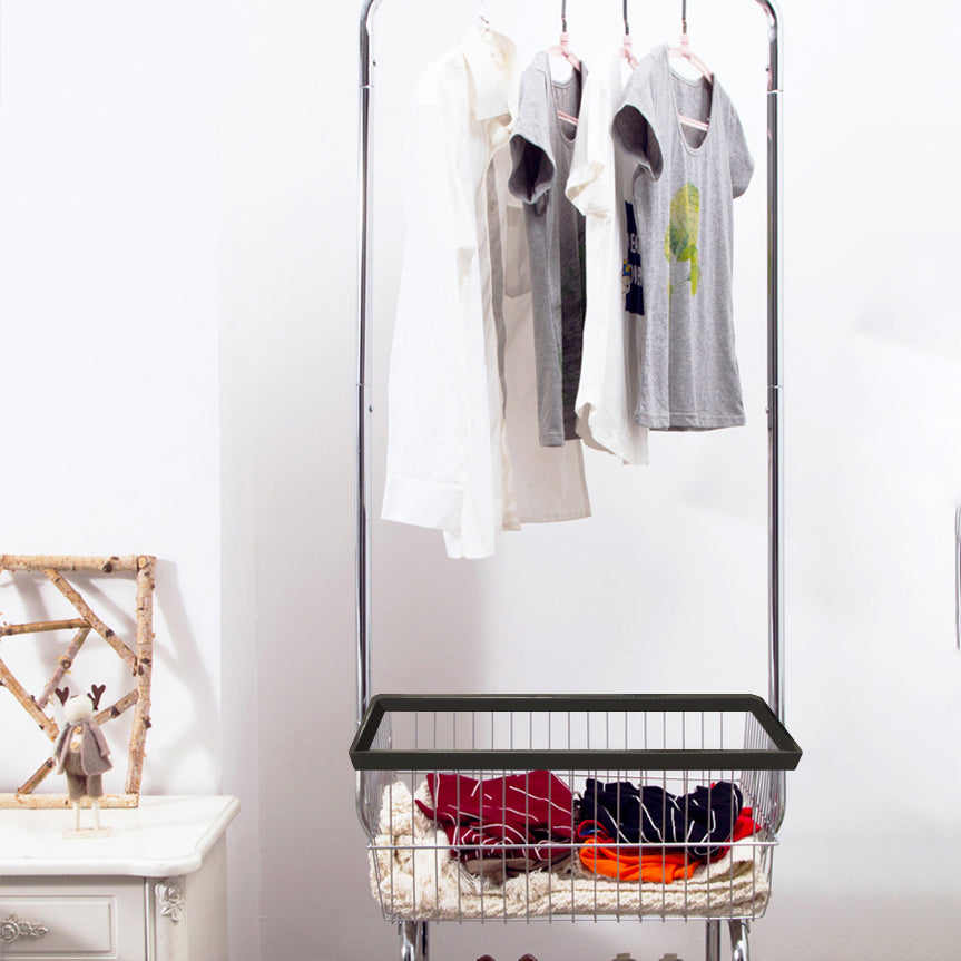 Contemporary Style Wardrobe Metal Open Wardrobe with Wheels for Home