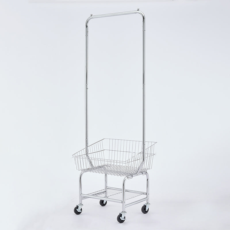 Contemporary Style Wardrobe Metal Open Wardrobe with Wheels for Home