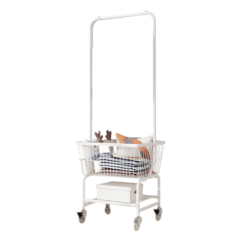 Contemporary Style Wardrobe Metal Open Wardrobe with Wheels for Home