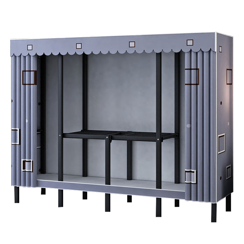 Industrial Wardrobe Armoire Black Storage Cabinet for Bedroom