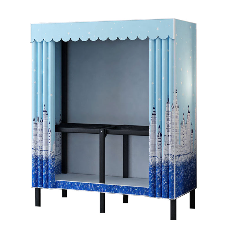 Industrial Wardrobe Armoire Black Storage Cabinet for Bedroom