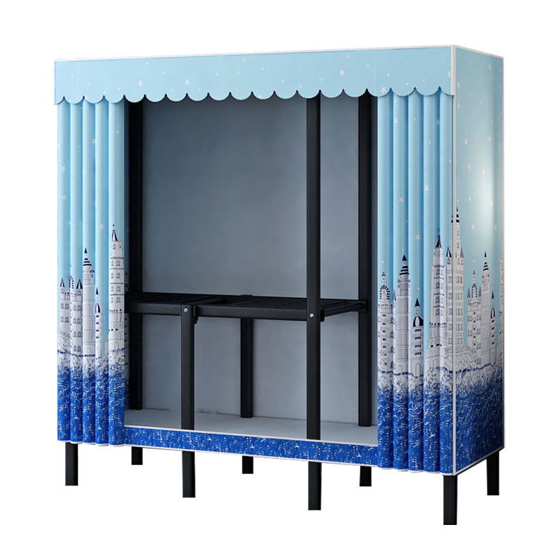 Industrial Wardrobe Armoire Black Storage Cabinet for Bedroom