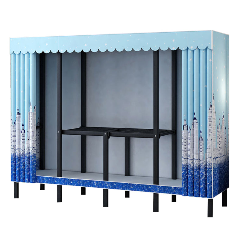 Industrial Wardrobe Armoire Black Storage Cabinet for Bedroom