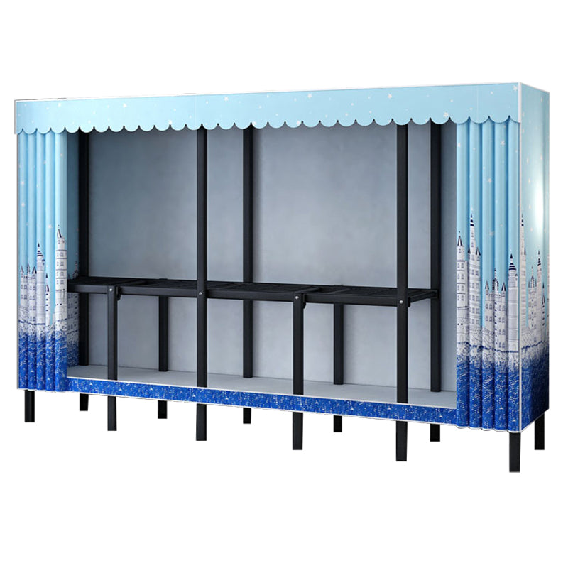 Industrial Wardrobe Armoire Black Storage Cabinet for Bedroom